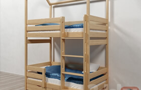 The cot is two-tiered