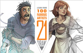 Learn from 100 famous artists - 21 draw - book
