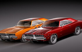 Squir - Dodge Charger 1969 RT - General Lee - 3DModel