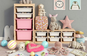 IKEA storage furniture, toys and decor for a children&#39;s room set 3