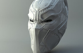 Cgtrader - Black Panther Mask from Civil War 3D print model