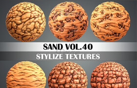Cgtrader - Stylized Sand Vol 40 - Hand Painted Texture Pack Texture