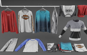 Cgtrader - Long sleeve shirt collection 3D model