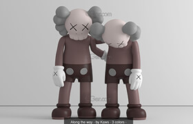 Cgtrader - Set of five figures - by Kaws - 3 colors - 3D Model Collection