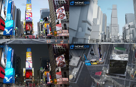 None CG - NYC Broadway 7th Av Times Square 3D model
