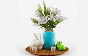 Amb Decorative set with lilies