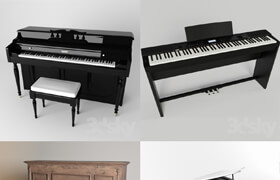 4 3dsky/3ddd piano model