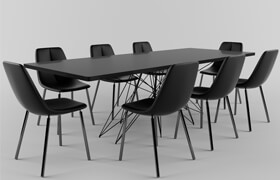 Bonaldo table Octa, chairs By met