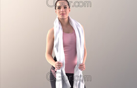 3dpeople - Woman Relaxing after workout