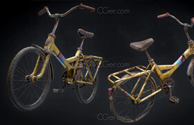 Old Rusted Bike (max, fbx, obj) 3D model