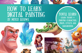 How to Learn Digital Painting by Mitch Leeuwe - book