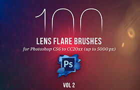 Creativemarket - 100 PS Lens Flares Brushes Vol 2