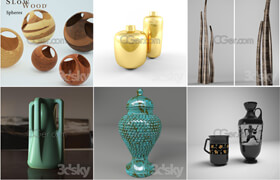 3ddd/3dsky Decoration Vase 瓶子 P1