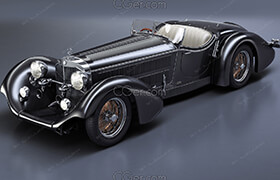 Turbosquid - Mercedes-Benz SS Roadster 1930 [3ds-c4d-fbx-lwo-max-obj]