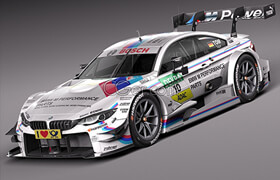 Squir - BMW M4 DTM 2015 Race Car - 3D Model [3ds-c4d-fbx-lwo-max-obj]