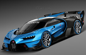 Squir - Bugatti Vision Gran Turismo 2015 Concept [3ds-c4d-fbx-lwo-max-obj]