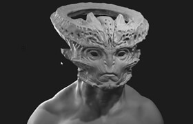 FlippedNormals - Sculpting an Alien in Blender 2.8