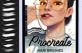 Procreate Brushes - Hair Bundle - ericanthonyj