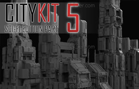 Artstation - CityKit Sci-Fi Edition Part 5 - 3dmodel