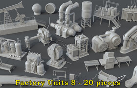 Artstation - Factory Units 8 - 20 pieces by Armen Manukyan - 3dmodel