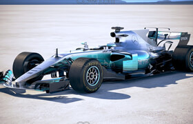 Cgtrader - F1 Mercedes W08  3D Models  Car Racing