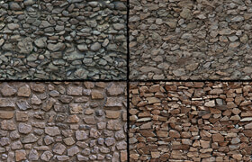 Gumroad - Photogrammetry Tile Textures -  Stonewall Pack 01 - Textures