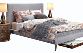West Elm Mod Upholstered Bed