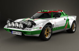 Cgtrader - Lancia Stratos Rally 1972 3D model