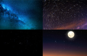 45 Night Sky Photoshop Overlays