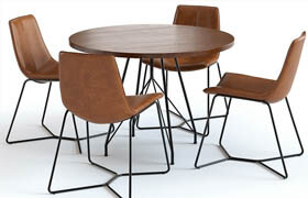 West Elm Jules Table and Slope Chairs