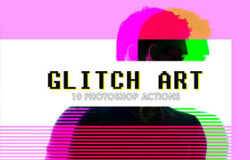 Elements - 10 glitch art- photoshop actions
