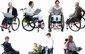 People Cutout Collection - 50 PNG Studio Esinam Wheelchair