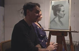 Portrait And N* Drawing By Master Artist Costa Vavagiakis