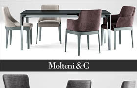  Table and chair Chelsea Chair Molteni