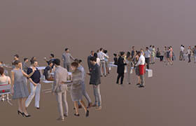 Sketchfab - 3D PEOPLE CROWDS- ULTIMATE SPEED - CAFETERIA - 3dmodel