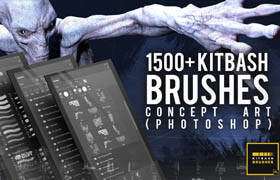 ArtStation - 1500+ Kitbash Brushes for Concept art (Photoshop) - brush