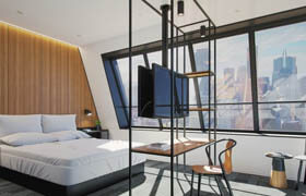 Alejandro3d - SF Hotel Room 3D Interior  Vray & Corona - 3dmodel