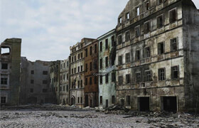 Turbosquid - Ruined City Warsaw WW2 1945 by 3dmKits