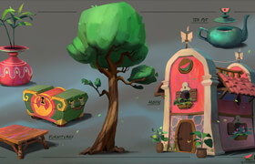 Artstation - Props design - Tutorial + Brush pack by Florian Coudray