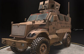 3dmdb - MaxxPro MRAP Military Vehicle - 3dmodel
