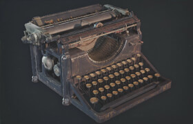 Gumroad - Creating Complex Props for Games and Real-Time Rendering (Hard surface Typewriter Tutorial)