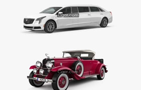 2辆凯迪拉克Cadillac汽车模型