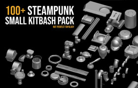Artstation - 100 Steampunk Small Kitbash Pack Vol 2 - 3dmodel