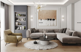 Modern Living Room - 3dmodel