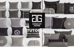 GOGOLOV ARTEM - №78. Modeling pillows Vittoria frigerio pillow в 3d max и marvelous designer