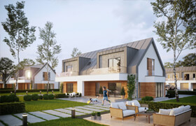 3D Exterior House Scene File 3dsmax By VuPhucHung