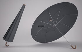 ​Creativemarket - Rigged and wired Umbrella - 3dmodel