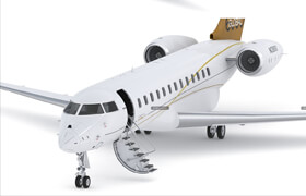 CGTrader - Bombardier Global 6000 - 3D model