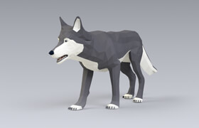 Miloscerny - Low Poly Wolf  3dsMAX CAT Rig + Animations - 3dmodel
