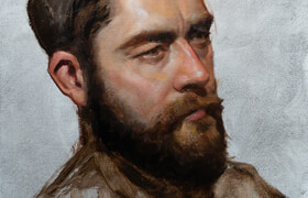 Gumroad - Alla prima oil portrait from photo reference By Arthur Gain